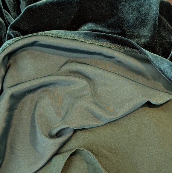 Holiday Dress Green Velvet Babydoll 2 Antonio Melanie - Picture 8 of 11